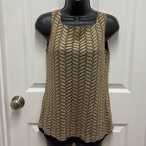 JEFFREY & DORA Evening Sleeveless Gold Tank‎ - size 6